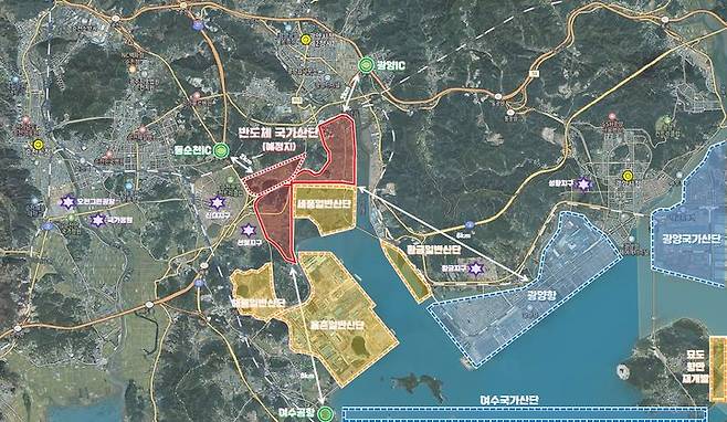 [순천=뉴시스] RE100(재생에너지 100%) 반도체 국가산단 유치 후보지 안내도. (사진=순천시 제공) 2026.02.16. photo@newsis.com *재판매 및 DB 금지