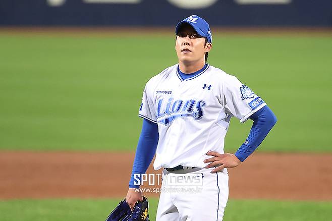 ▲ 삼성 원태인의 WBC(월드베이스볼클래식) 출전이 무산됐다. 오른쪽 팔꿈치 불편감으로 훈련을 중단하고 한국에 귀국해 검사를 받았다. 당분간 휴식이 필요하다. ⓒ곽혜미 기자