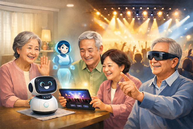 시니어를 위한 AI 서비스들이 출시되고 있다. / 챗GPT 생성