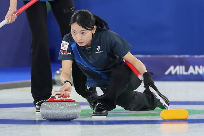 김민지의 투구. 사진 | 코르티나담페초=연합뉴스