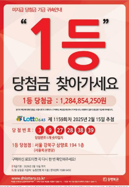 ** "내 로또 어딨지?" 1159회 1등 12억, 결국 국고로! 로또 미수령 사연 분석
**