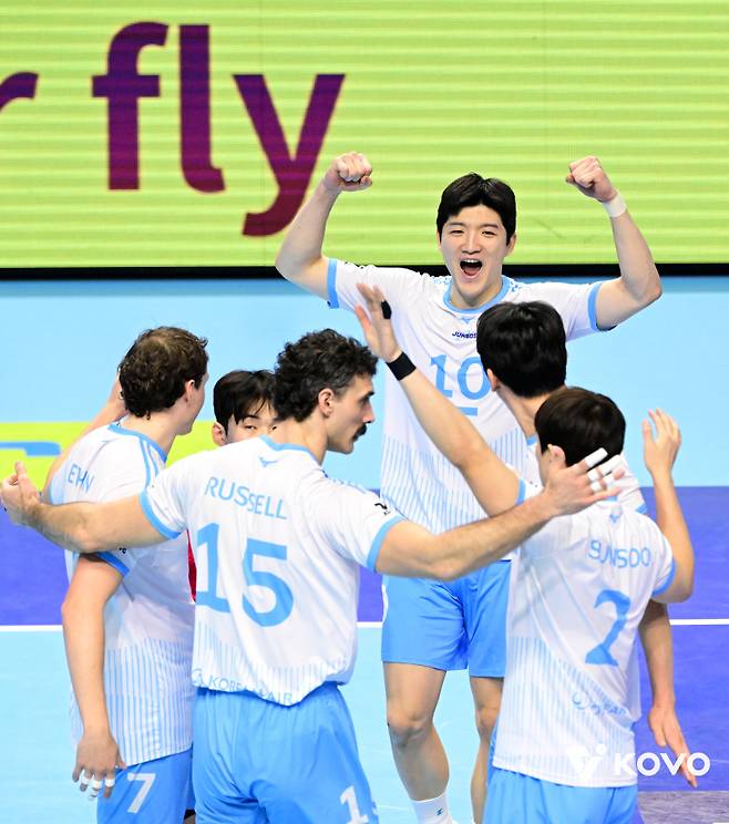 대한항공 선수단. 사진=KOVO