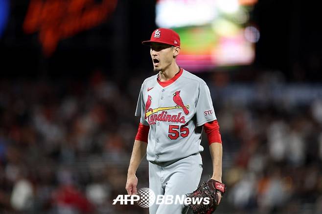 2025년 세인트루이스 카디널스 소속, 라일리 오브라이언의 모습. /AFPBBNews=뉴스1