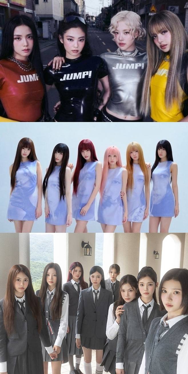 블랙핑크, 아이브, 하츠투하츠. 사진l각 소속사 제공