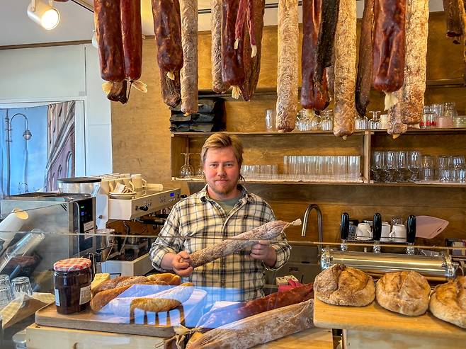 연합뉴스와 인터뷰하는 김앤디 씨 [촬영 임경빈 인턴기자]