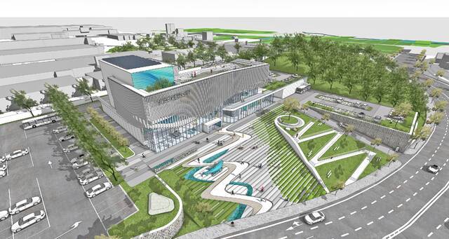 경주시가 160억 원을 들여 외동읍에 건립하는 남경주스포츠센터 설계 공모 당선작. 경주시 제공