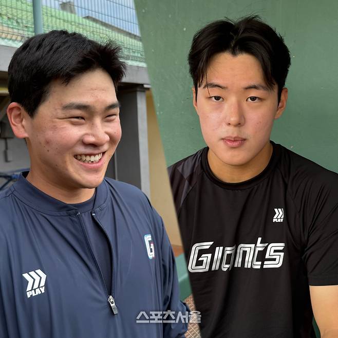 롯데 박찬형과 한태양의 모습. 타이난 | 박연준 기자 duswns0628@sportsseoul.com
