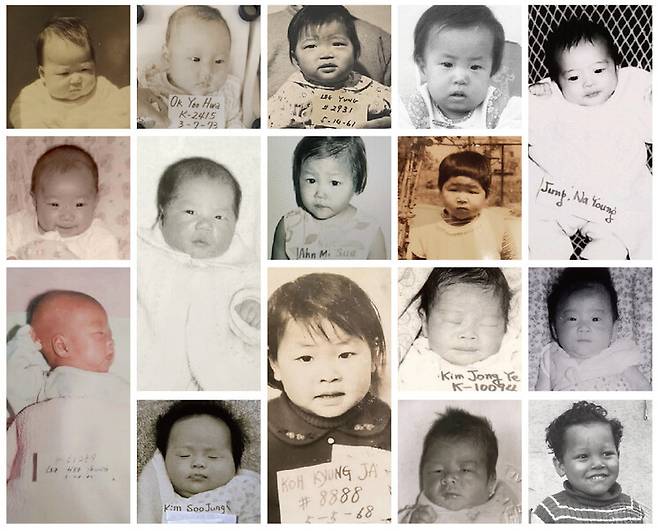 2023년 5월 한겨레에 자신의 사연을 전한 해외입양인들이 보내왔던 아기 또는 아동 시절의 사진들. 한겨레 자료