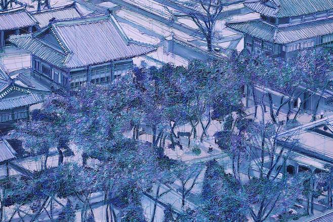 김란, Mixed media on Canvas, 130.0 x 162.2cm, 2024 (노화랑 제공)