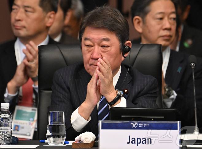 모테기 도시미쓰 일본 외무상. 2025.10.30 ⓒ 뉴스1 청사사진기자단