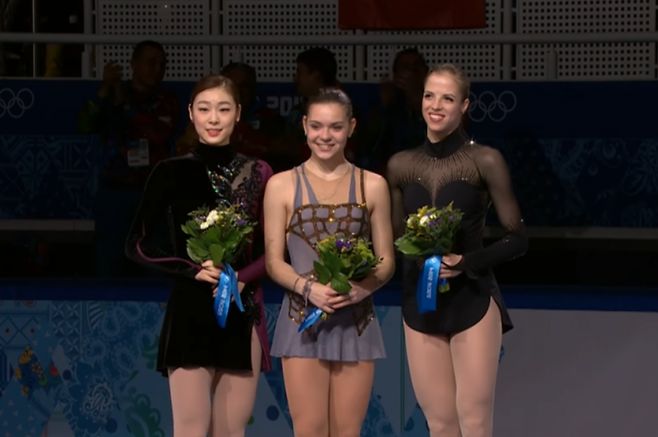 2014 소치 동계 올림픽 당시 김연아를 누르고 여자 피겨 스케이팅 금메달을 딴 아델리나 소트니코바. 올림픽 유튜브