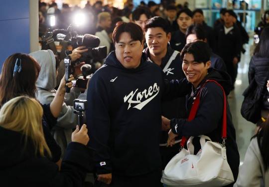 WBC 1차 캠프지 향하는 야구대표팀. 사진[연합뉴스]