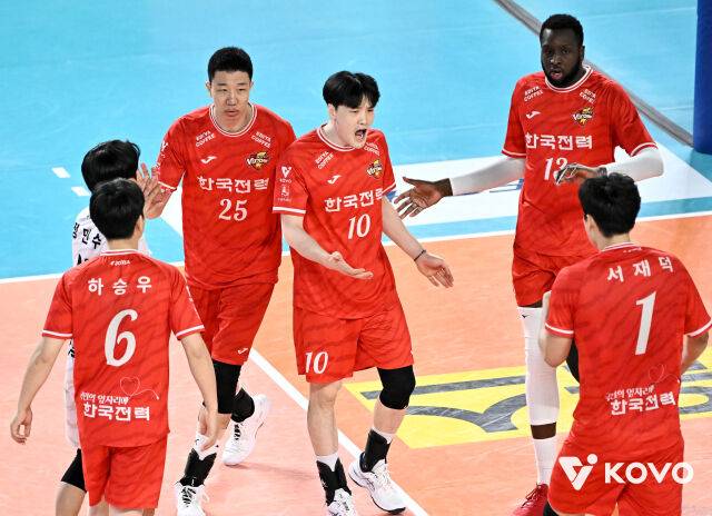 승리한 한국전력./KOVO