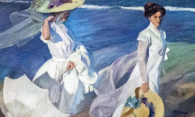 호아킨 소로야, 바닷가 산책(일부 확대), 1909, 캔버스에 유채, 205x200cm, 소로야 박물관