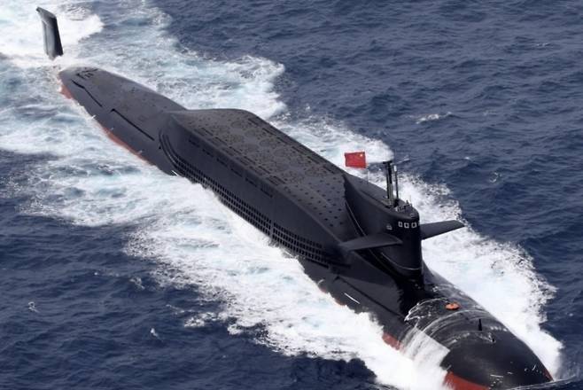 중국의 094A형 전략 핵추진 탄도미사일 잠수함 자료사진. 중국 해군 제공