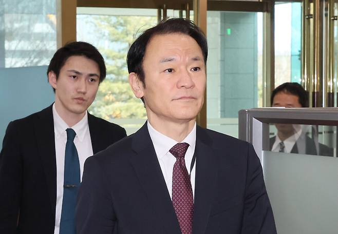 일본 외무대신이 국회 외교연설을 통해 독도에 대한 부당한 영유권 주장을 되풀이한 것과 관련해 마츠오 히로타카 주한일본대사관 총괄공사가 20일 서울 종로구 외교부 청사로 초치되고 있다. ⓒ연합뉴스