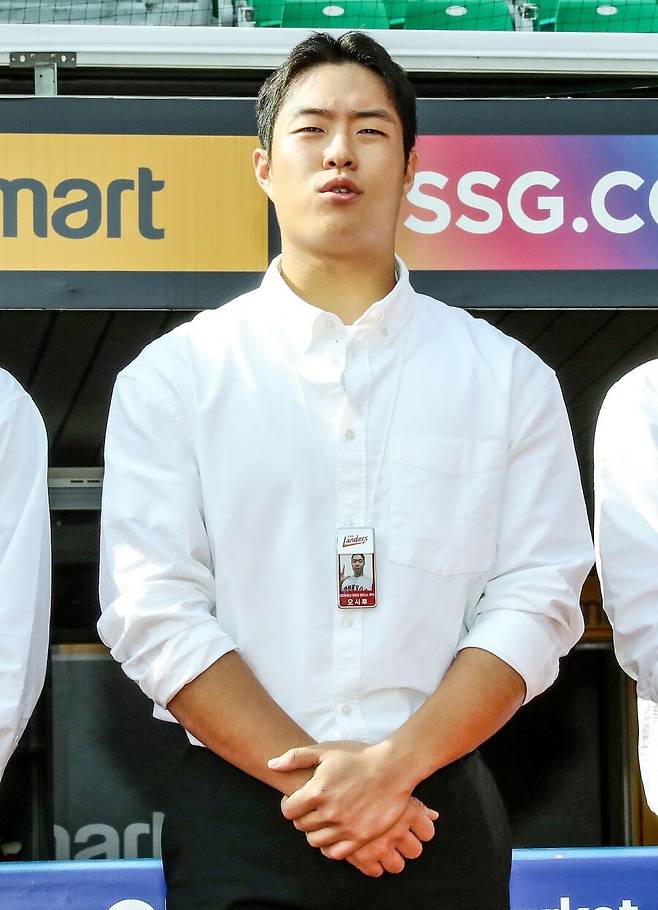 ▲ 고교 시절 한때 최고 유망주 중 하나였던 오시후는 기술 훈련과 신체 훈련을 병행하며 정상 궤도에 올랐다는 평가다 ⓒSSG랜더스