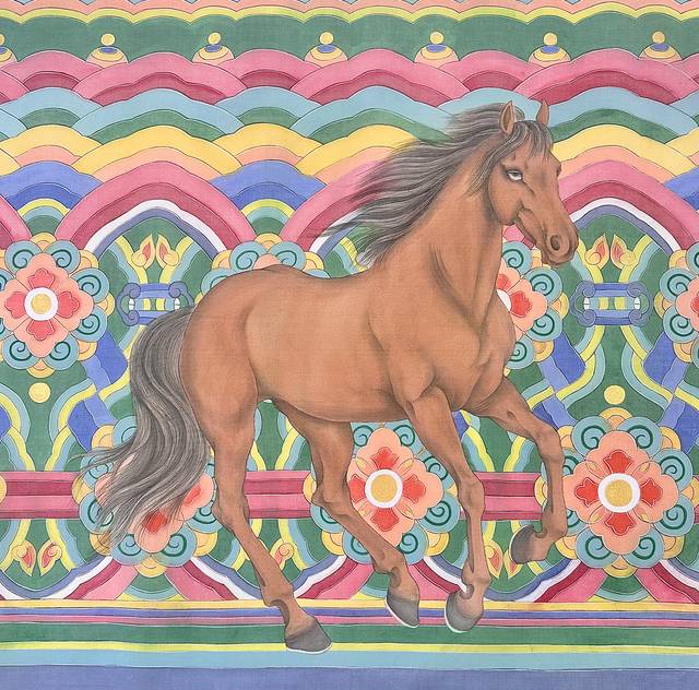 김은주 작, '길상, 빛을달리다'. 대백프라자갤러리 제공