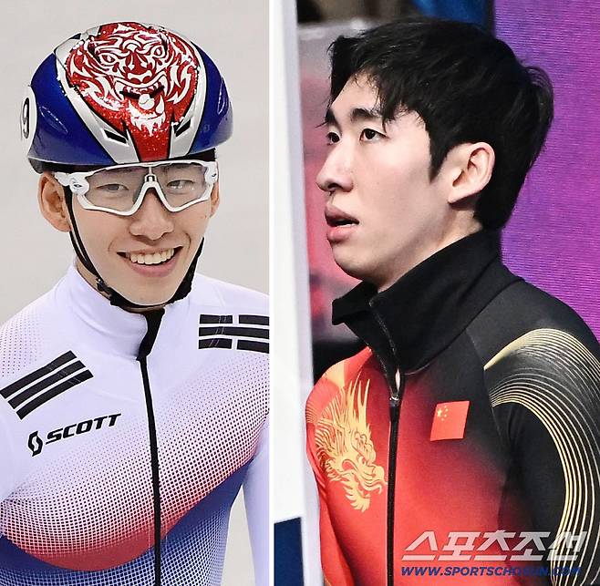10일 이탈리아 밀라노 아이스스케이팅 아레나에서 쇼트트랙 남자 1000m 예선이 열렸다. 상대 파울 인정으로 예선 통과한 중국 린샤오쥔. 왼쪽 사진은 평창올림픽 당시 임효준(린샤오쥔). 밀라노(이탈리아)=송정헌 기자songs@sportschosun.com/2026.02.10/