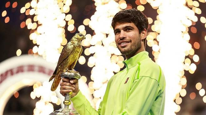 카타르오픈에서 우승한 카를로스 알카라스