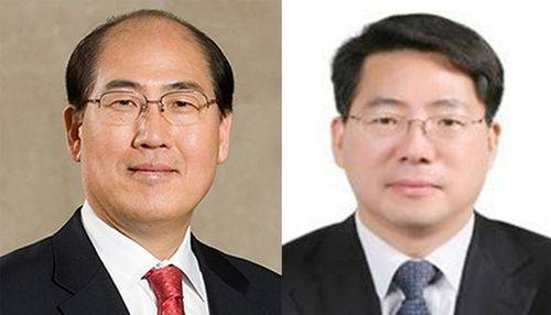 임기택 전 IMO 사무총장(왼쪽)과 황종우 한국해양재단 이사. 연합뉴스
