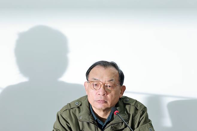 국민의힘 이정현 공천관리위원장이 20일 서울 여의도 국민의힘 중앙당사에서 열린 제9회 전국동시지방선거 중앙당 공관위 제1차 회의에 참석해 발언하고 있다./연합뉴스