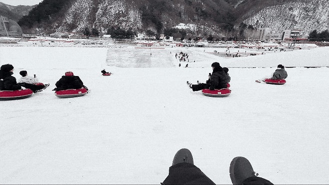 화천 산천어축제 눈썰매장 / 사진= 문서연 여행+ 기자