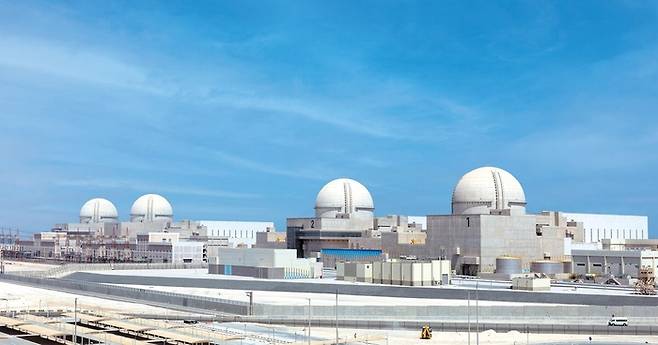 현대건설이 시공한 아랍에미리트(UAE) 바라카 원자력발전소의 모습. [현대건설]