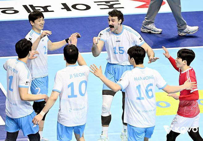 [서울=뉴시스] 남자 프로배구 대한항공. (사진=KOVO 제공). 2026.02.22. *재판매 및 DB 금지