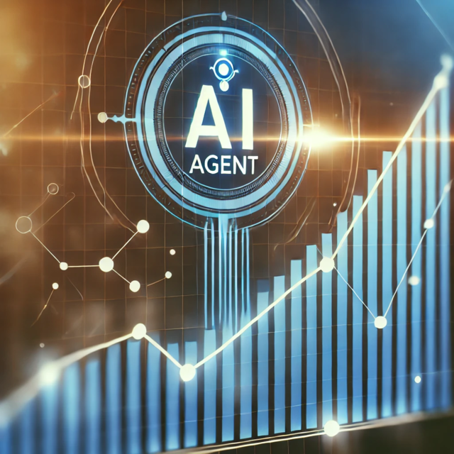 ‘챗GPT 4o’을 통해 생성한 ‘상승하는 그래프와 AI 에이전트’.