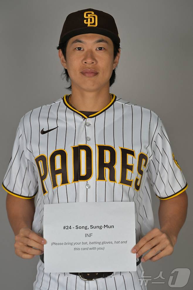 샌디에이고 파드리스 송성문이 23일(한국시간) 열린 LA 다저스와 2026 메이저리그 시범경기에서 교체 출전했다. ⓒ 로이터=뉴스1