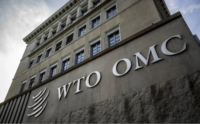 스위스 제네바에 위치한 세계무역기구(WTO) 본부. WTO는 무역 분쟁을 심사하는 분쟁해결기구(DSB)에서 상소기구가 위원 전원이 공석인 이유로 제 역할을 하지 못하고 있다.[게티이미지]