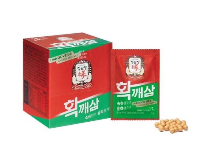 KGC인삼공사가 2023년 출시했던 숙취해소제 '정관장 확깨삼'/사진=KGC인삼공사