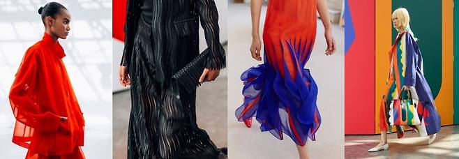 아크릭스 컬렉션 의상들. 사진=아크릭스 홈페이지