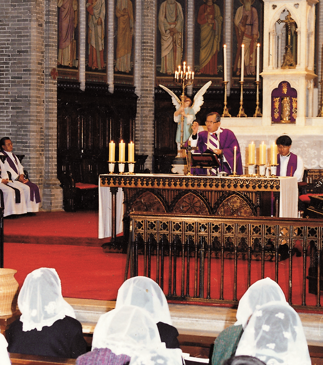 1995년 3월7일 김수환 추기경의 집전으로 열렸던 첫번째 ‘민족의 화해와 일치를 위한 미사’.     천주교서울대교구 제공