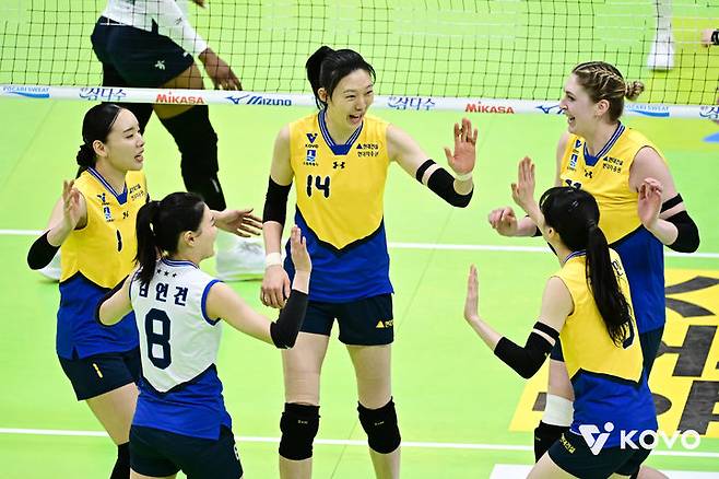 [서울=뉴시스] 여자 프로배구 현대건설. (사진=KOVO 제공). 2026.02.24. *재판매 및 DB 금지