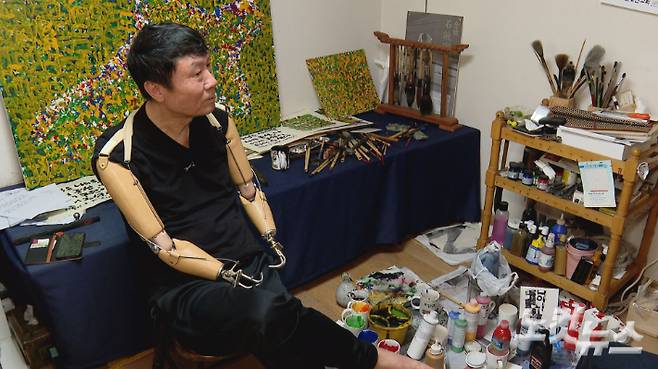 석창우 화백은 "1년 반 동안 병원 신세를 지며 힘겨운 치료의 시간을 이어 갈 때, 정말 신기하게도 병원 선교를 나온 집사님들의 기도를 받으면 통증이 줄어들곤 했다"고 말했다. 오요셉 기자