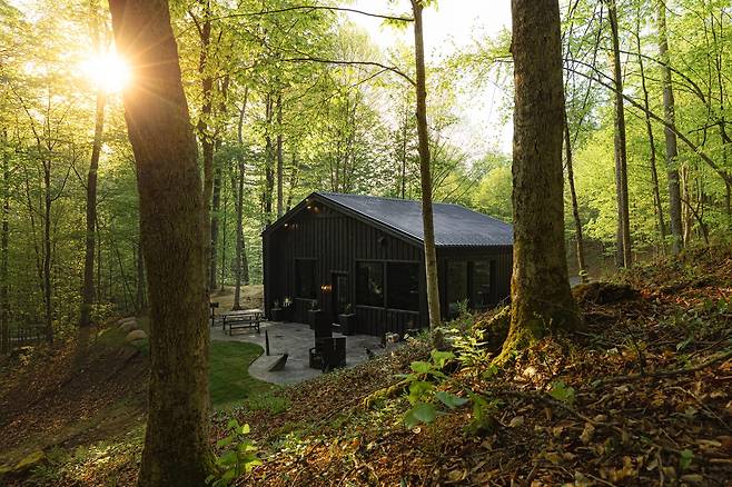 버치폭포 스파 통나무집