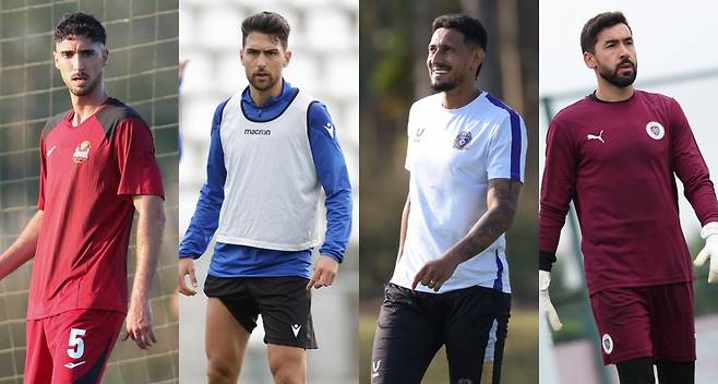 로스(서울), 이비자(인천), 엘쿠라노(안양), 노보(용인). /사진=한국프로축구연맹 제공