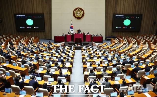 25일 서울 여의도 국회에서 열린 제432회 국회(임시회) 제8차 본회의에서 상법 일부개정법률안(대안)이 가결되고 있다. /뉴시스