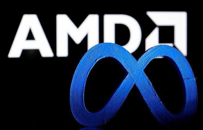페이스북 모회사 메타와 미국 반도체 기업 AMD 로고 / 연합뉴스