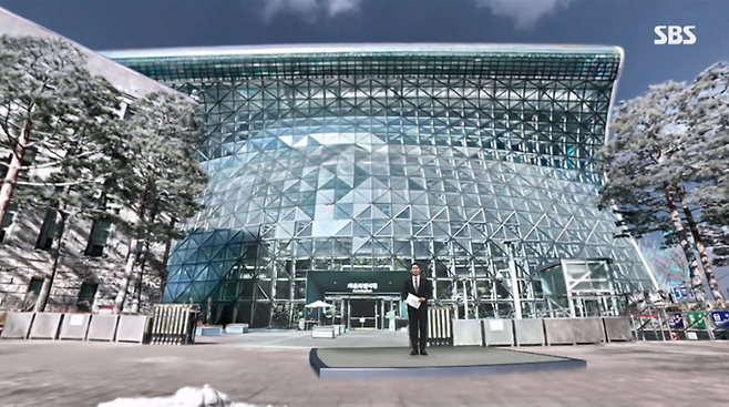 SBS ‘8뉴스’가 3월3일 봄 개편을 맞아 확장현실(AI-XR) 스튜디오 시스템을 전면 도입한다. /SBS 제공