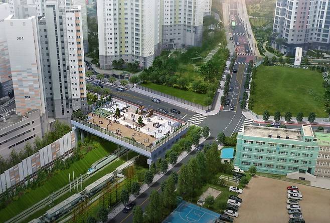 서대문구 북아현 과선교 조감도.