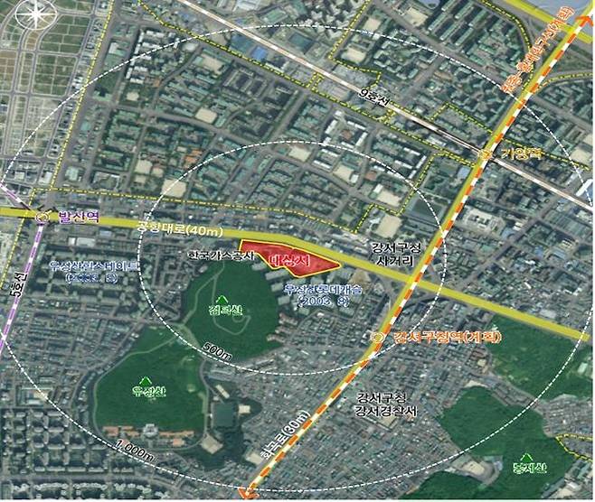 KBS스포츠월드 부지인 강서구 화곡동 1093-76번지 위치도 [자료출처=서울시]