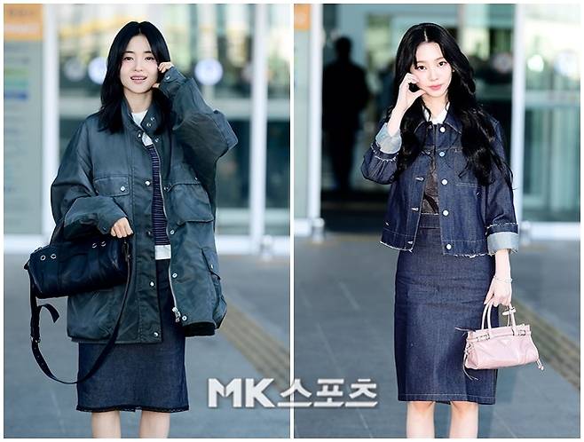 배우 김태리와 에스파 카리나가 비슷한 듯 다른 스타일링으로 상반된 매력을 선보였다. / 사진 = 김영구 기자