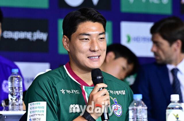 대전 하나 시티즌 주민규가 25일 서울 서대문구 스위스 그랜드 호텔에서 진행된 하나은행 2026 K리그 개막 미디어데이에 참석했다../스위스그랜드호텔=한혁승 기자