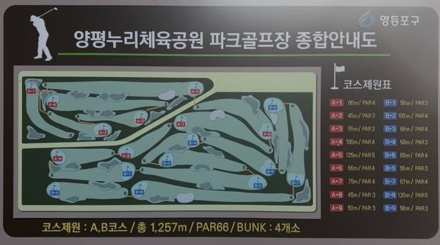 양평누리파크골프장 코스 제원. 사진 제공=영등포구시설관리공단