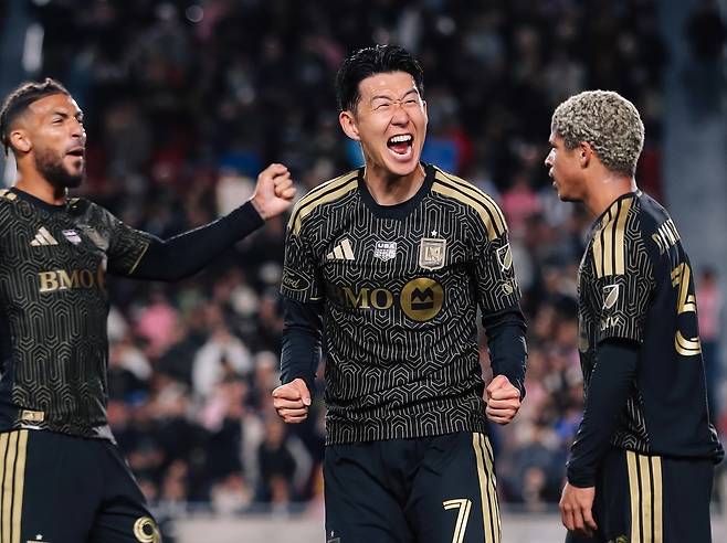 드니 부앙가(왼쪽부터) 손흥민,다비드 마르티네스. LAFC 공식 채널 캡처
