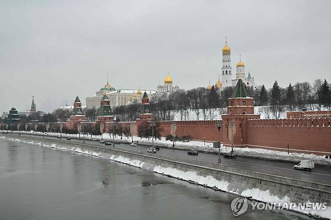 러시아 크렘린궁과 모스크바강 [AFP 연합뉴스 자료사진 재판매 및 DB 금지]