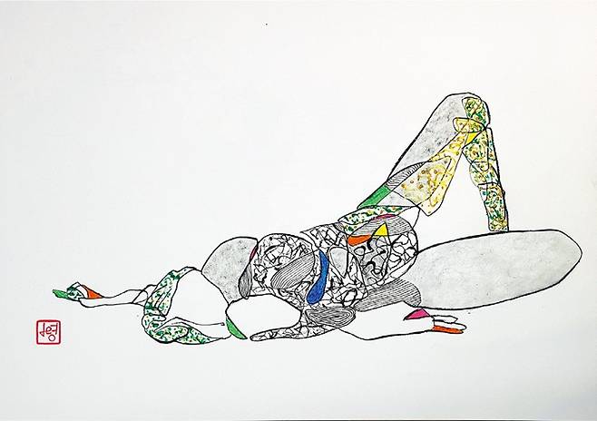 Life.08 Becoming Mixed Media on Paper, 76.5×54㎝